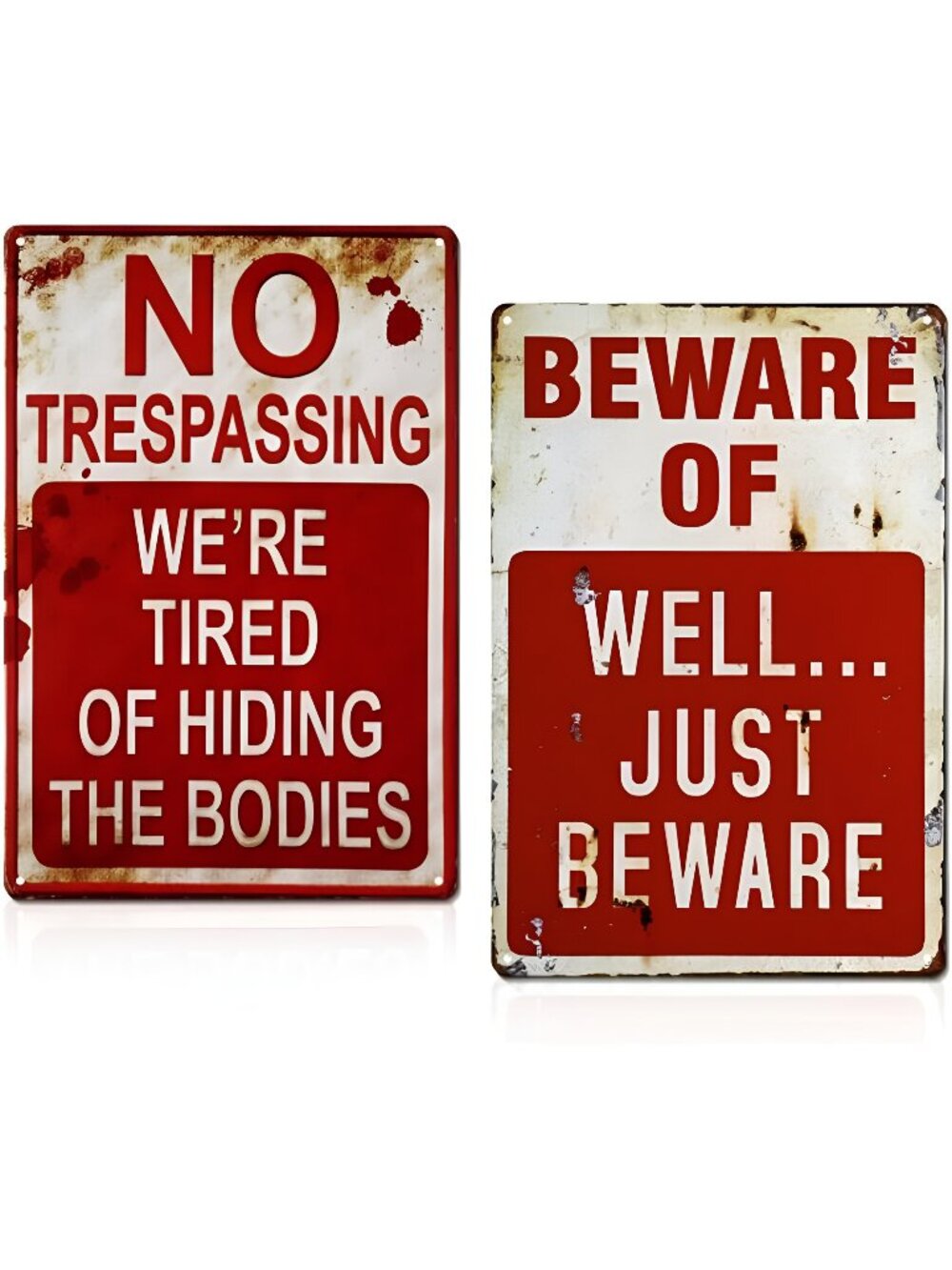 Halloween Decoration Signs Indoor Funny Retro Chic Metal Signs Vintage Outdoor